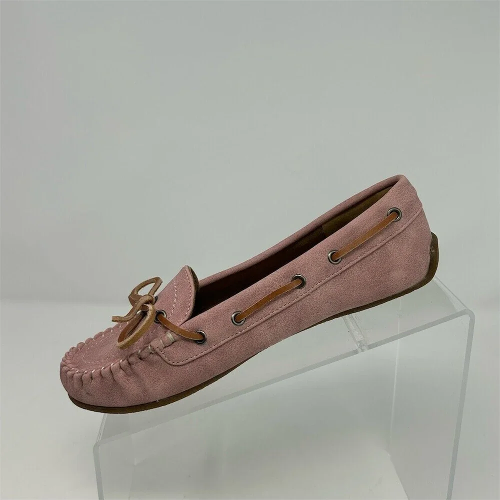 Lucky Brand Girls Moccasin Loafer Flats Pink Blush Slip On Bow Size 3M